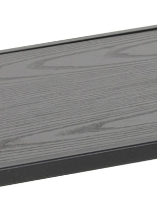 Seaford Wide Black Metal Bookcase with 4 Black Oak Shelves