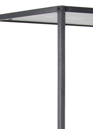 Seaford Tall Black Metal Bookcase with 5 Black Shelves