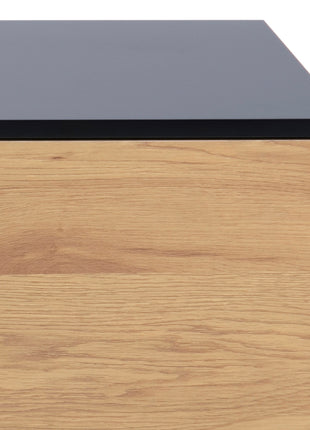 Seaford TV Unit 2 Doors 1 Drawer in Black & Oak