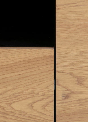Seaford TV Unit 2 Doors 1 Drawer in Black & Oak