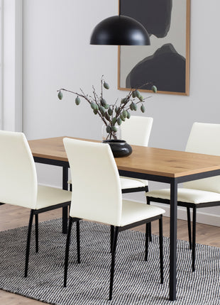 Seaford Dining Table in Black & Oak
