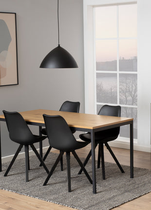Seaford Dining Table in Black & Oak