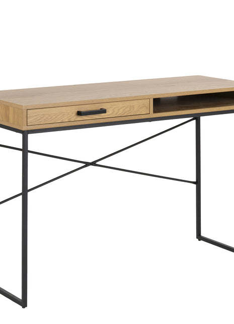 Seaford Office Desk with 1 Drawer in Oak
