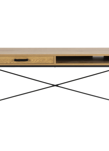 Seaford Office Desk with 1 Drawer in Oak