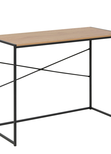 Seaford Office Desk in Black & Oak
