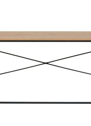 Seaford Office Desk in Black & Oak