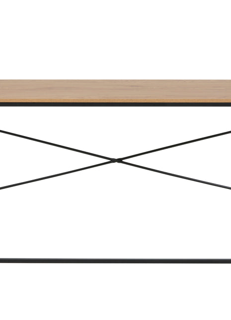 Seaford Office Desk in Black & Oak