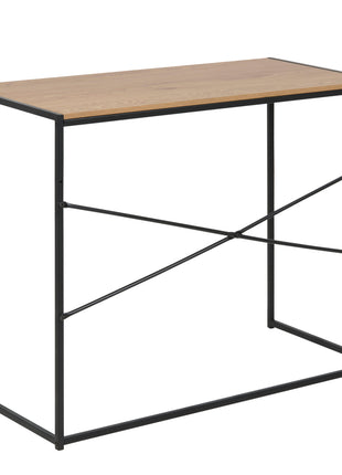Seaford Office Desk in Black & Oak