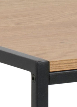 Seaford Office Desk in Black & Oak