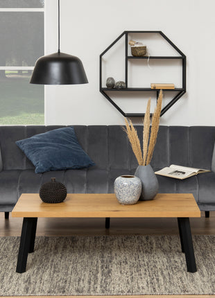 Seaford Octagonal Metal Wall Shelf in Black