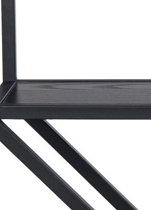 Seaford Octagonal Metal Wall Shelf in Black