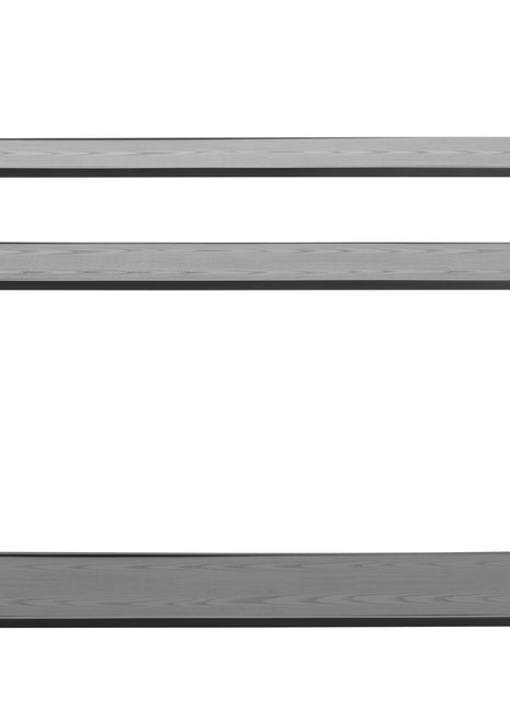 Seaford Console Table with 2 Shelves in Black