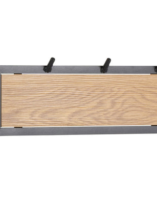 Seaford Clothes Rack with 3 Shelves in Black and Oak