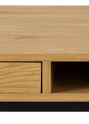 Seaford Office Desk with 1 Drawer in Black and Oak