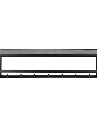 Seaford Coat Rack in Black And Oak