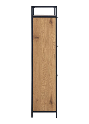 Seaford Shoe Cabinet in Black and Oak