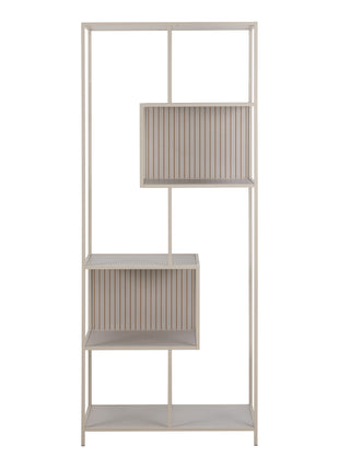Seaford Tall Grey Metal Bookcase with 5 Shelves
