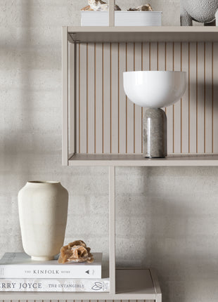 Seaford Tall Grey Metal Bookcase with 5 Shelves