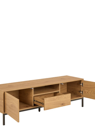 Seaford Tv Unit 2 Doors 1 Drawer in Matt Wild Oak