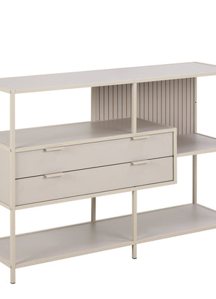 Seaford Grey Storage Unit with 2 Drawers and 3 Shelves