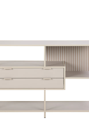 Seaford Grey Storage Unit with 2 Drawers and 3 Shelves