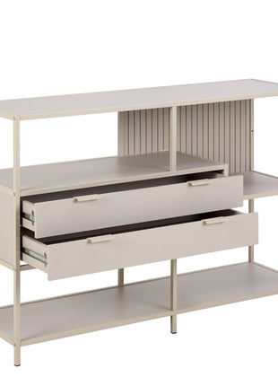 Seaford Grey Storage Unit with 2 Drawers and 3 Shelves