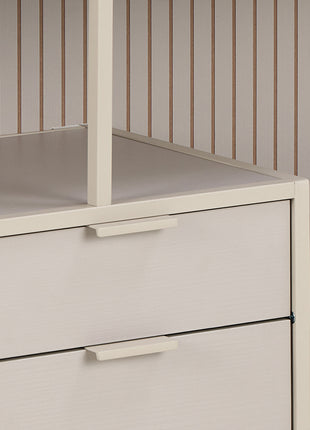 Seaford Grey Storage Unit with 2 Drawers and 3 Shelves