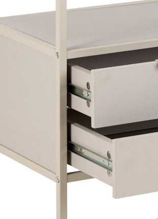 Seaford Grey Storage Unit with 2 Drawers and 3 Shelves