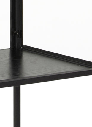 Seaford Tall Black Metal 2 Door Display Cabinet