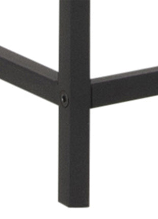 Seaford Tall Black Metal 2 Door Display Cabinet