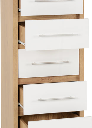 Seville 5 Drawer Narrow Chest