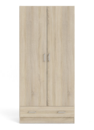 Space Wardrobe with 2 Doors + 1 Drawer in Oak 1750