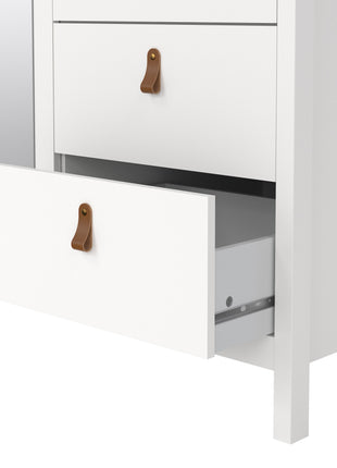 Barcelona Wardrobe with 2 doors + 1 mirror door + 2 drawers White