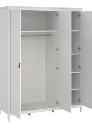 Barcelona Wardrobe with 3 Doors in White
