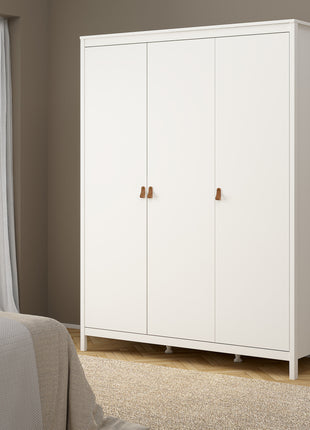 Barcelona Wardrobe with 3 Doors in White