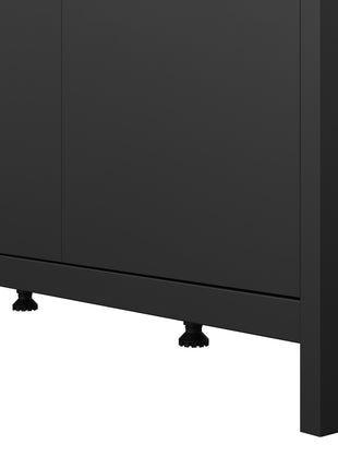 Barcelona Wardrobe with 3 Doors in Matt Black