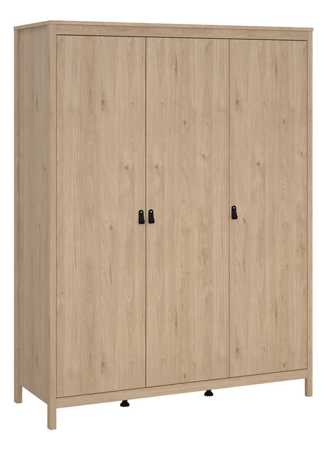 Barcelona Wardrobe with 3 Doors in Jackson Hickory Oak
