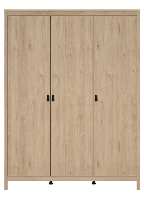 Barcelona Wardrobe with 3 Doors in Jackson Hickory Oak