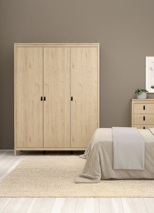 Barcelona Wardrobe with 3 Doors in Jackson Hickory Oak