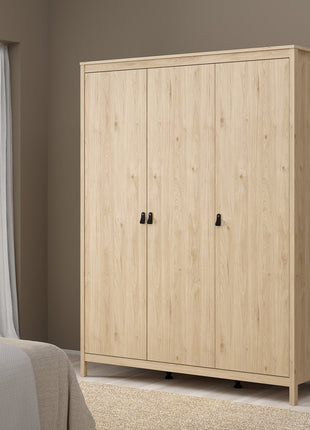 Barcelona Wardrobe with 3 Doors in Jackson Hickory Oak