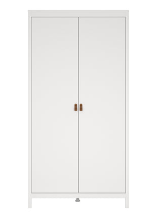 Barcelona Wardrobe with 2 Doors in White