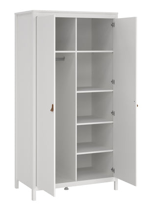 Barcelona Wardrobe with 2 Doors in White