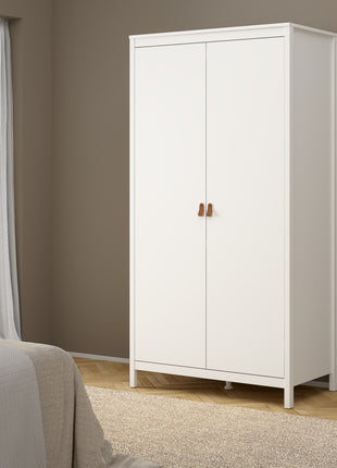Barcelona Wardrobe with 2 Doors in White