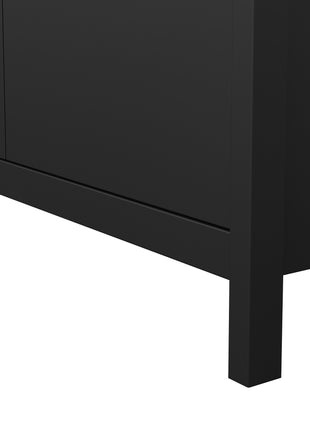 Barcelona Wardrobe with 2 Doors in Matt Black
