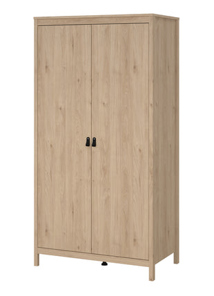 Barcelona Wardrobe with 2 Doors in Jackson Hickory Oak