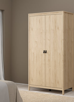 Barcelona Wardrobe with 2 Doors in Jackson Hickory Oak