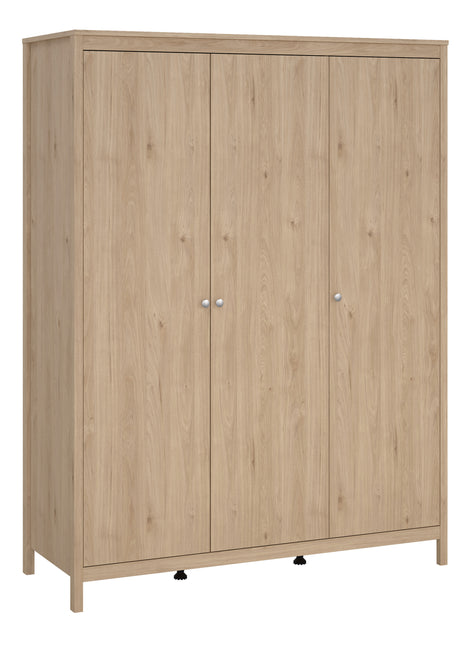 Madrid Wardrobe with 3 Doors in Jackson Hickory Oak