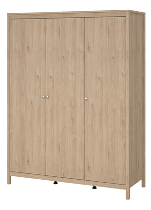 Madrid Wardrobe with 3 Doors in Jackson Hickory Oak