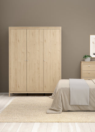 Madrid Wardrobe with 3 Doors in Jackson Hickory Oak