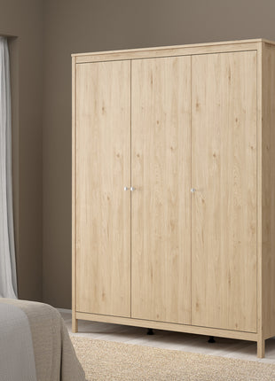 Madrid Wardrobe with 3 Doors in Jackson Hickory Oak